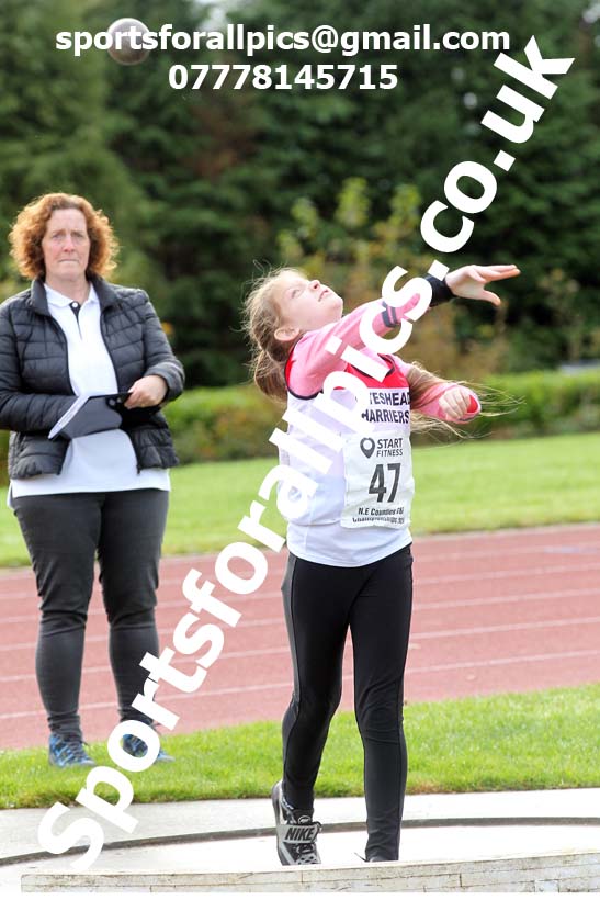 Shot putt, NECAA Open Meeting, Morpeth, Sunday, October 18th. David T. Hewitson/Sports for All Pics